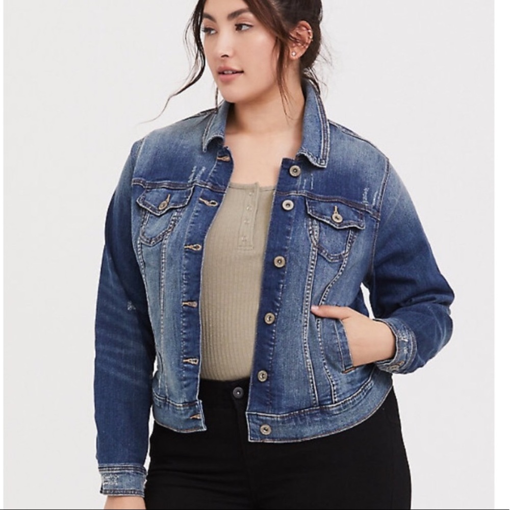 Torrid Denim 1X Distressed Jacket New with Tags